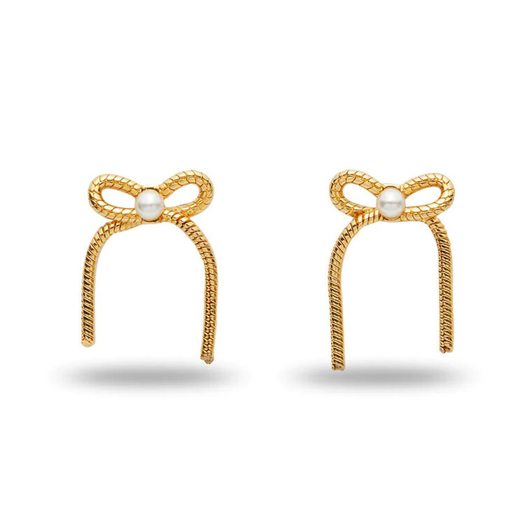 Bow Stud Earrings image number null