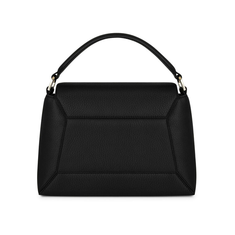 Mosaic Grain Leather Top Handle Bag image number null
