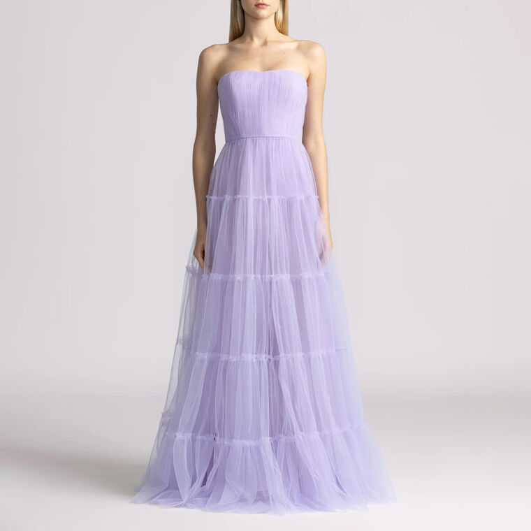 Strapless Tulle Gown image number null