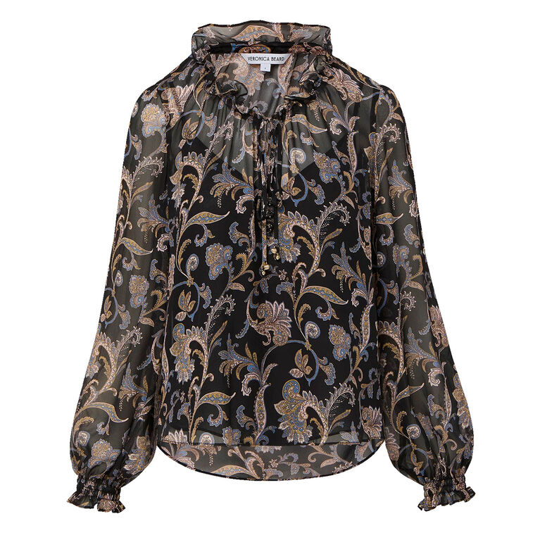 Hickory Long Sleeve Paisley Blouse image number null