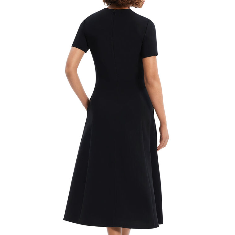 Admiral Crepe Flared Short-Sleeve Midi Dress image number null
