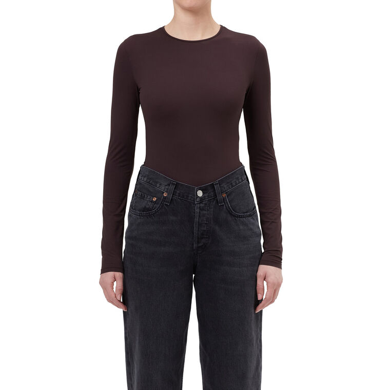 Aura Long Sleeve Crewneck Bodysuit image number null