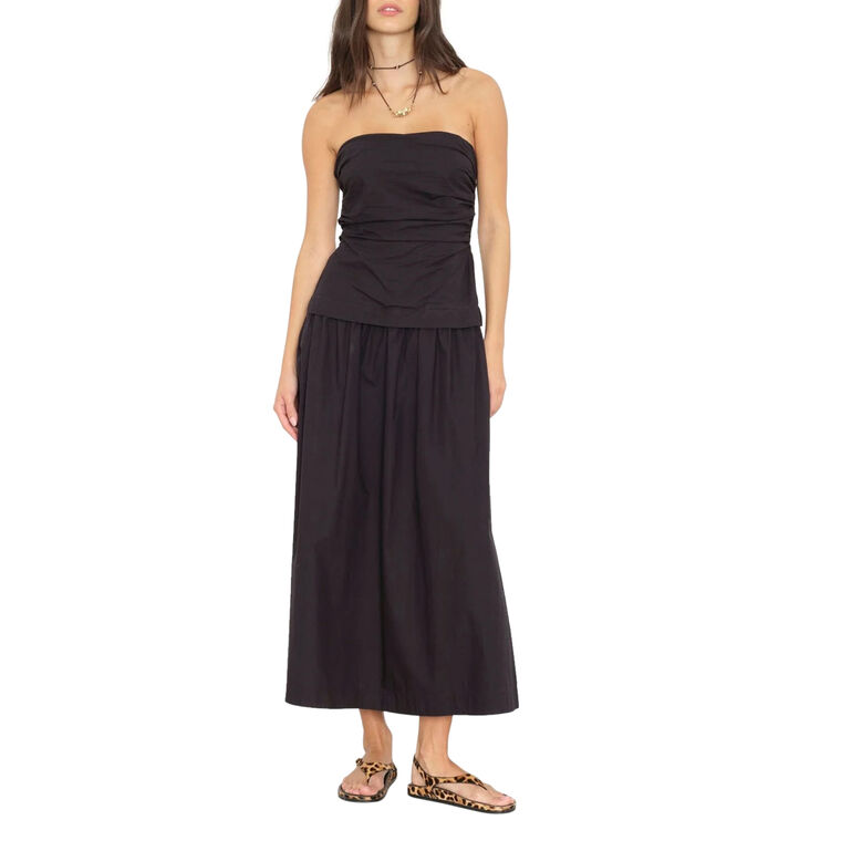 Ciara Strapless Ruched Bodice Midi Dress image number null