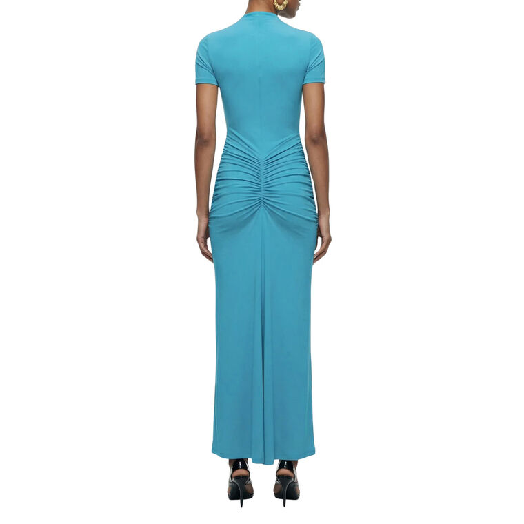Enid Short Sleeve Mock Neck Tissue Jersey Maxi Dress image number null