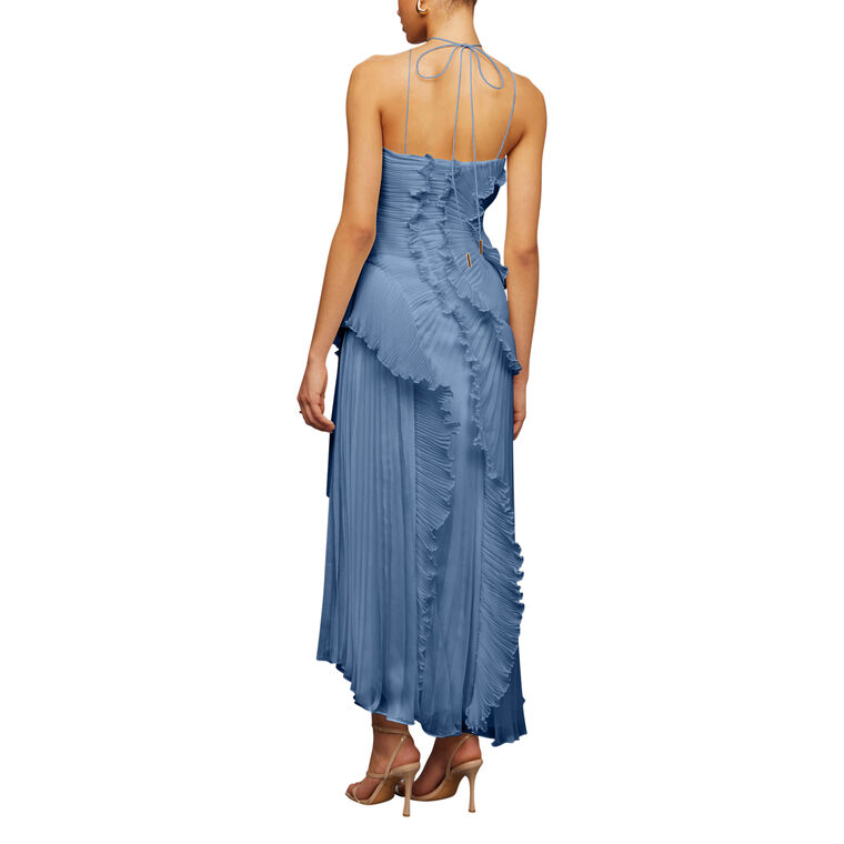 Lorelie Halterneck Pleated Gown image number null