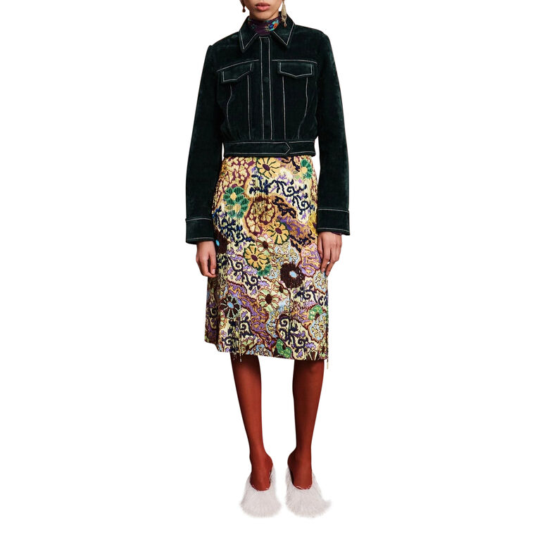 Joanna Embellished Midi Skirt image number null