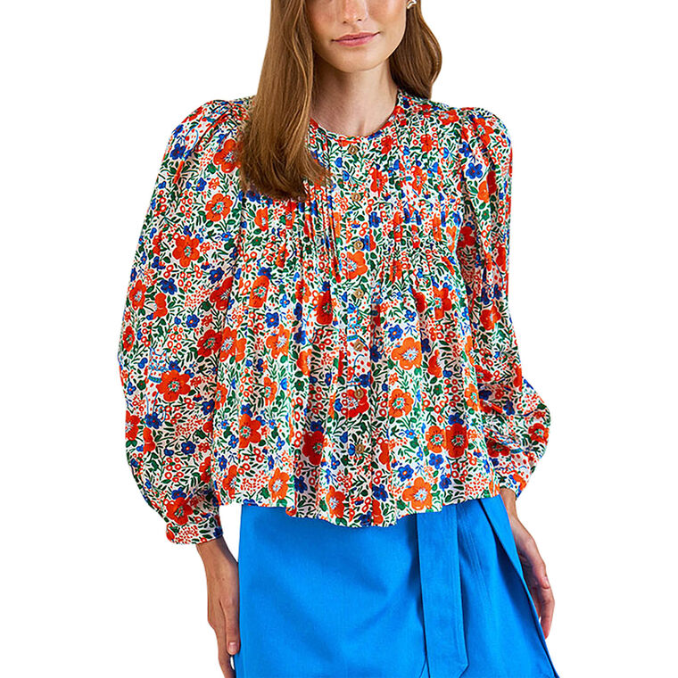 Daphne Long Sleeve Button Front Top image number null