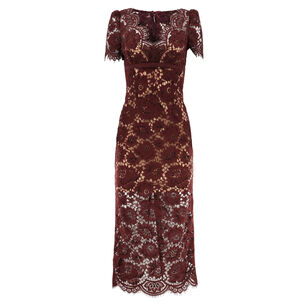 Floral Lace Midi Dress