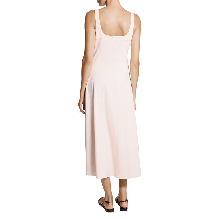 Sleeveless Square Neck Seamed Midi Dress image number null