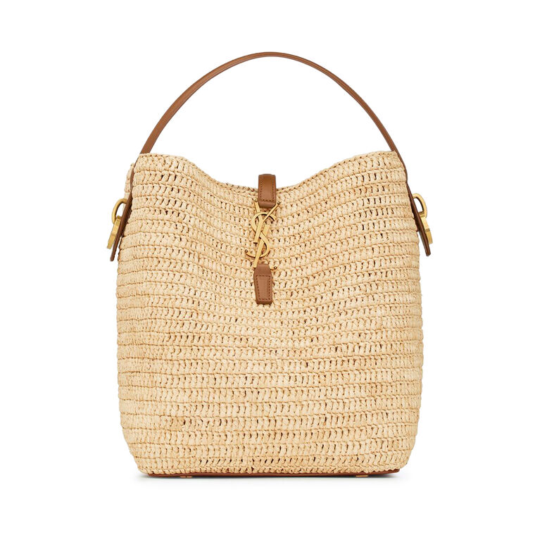 Le 37 Woven Raffia Bucket Bag image number null