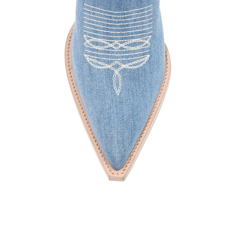 Cherie 95mm Denim Heeled Cowboy Boot image number null