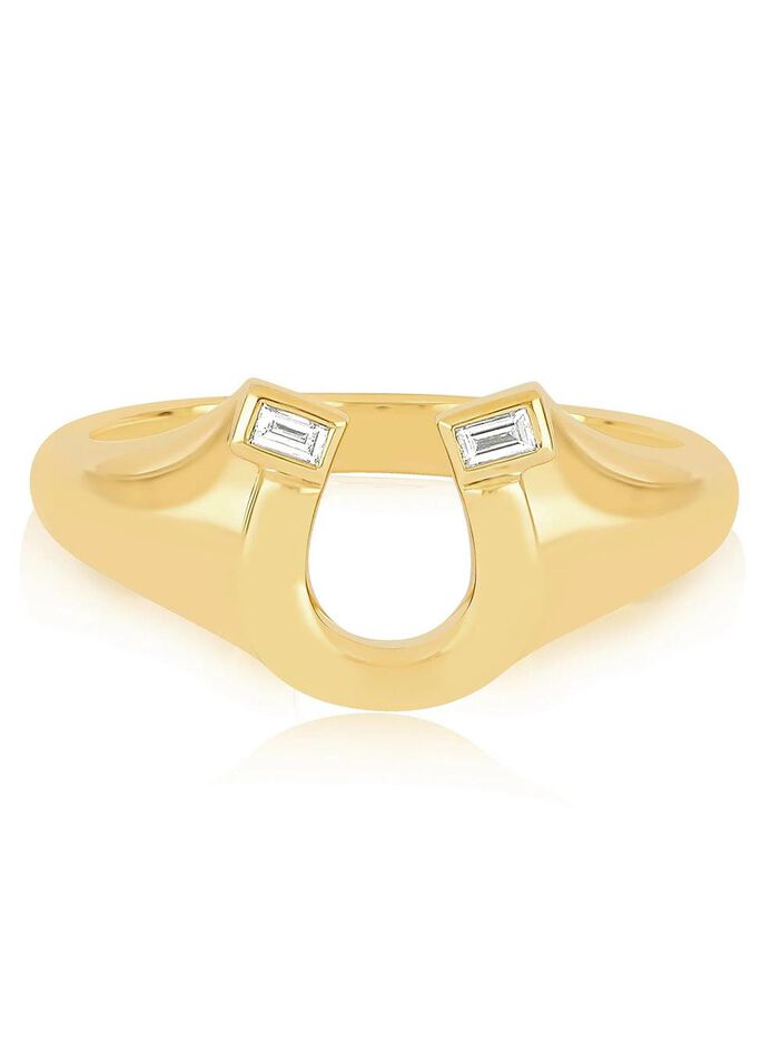Lucky Horseshoe Signet Ring image number null