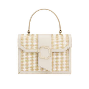 Audrey Small Top Handle Wicker Bag