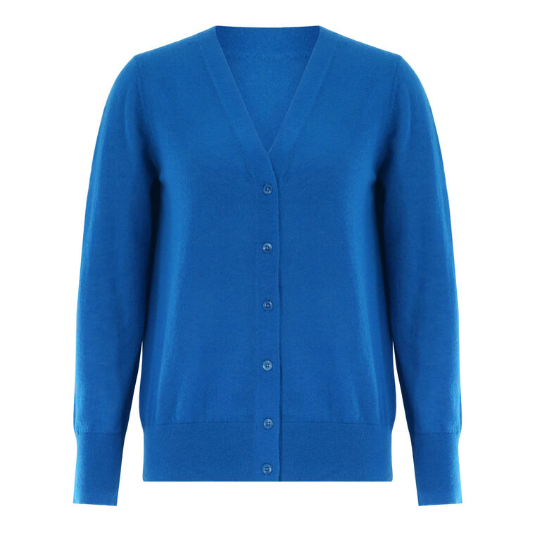Skinlike Mercerized Wool V-Neck Cardigan image number null