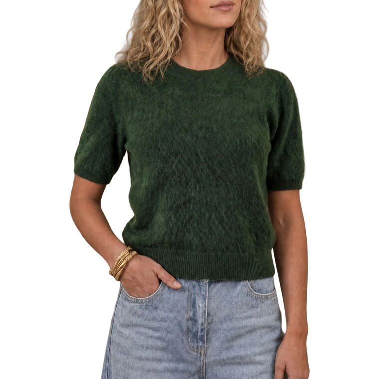 Bren Cashmere Short Sleeve Crew image number null