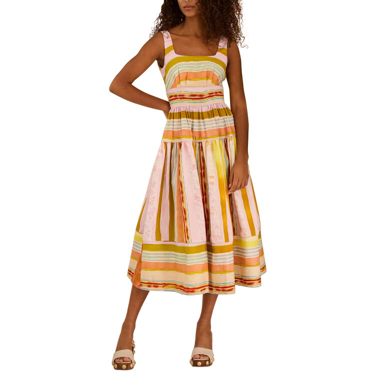 Mara Sleeveless Fit And Flare Midi Dress image number null