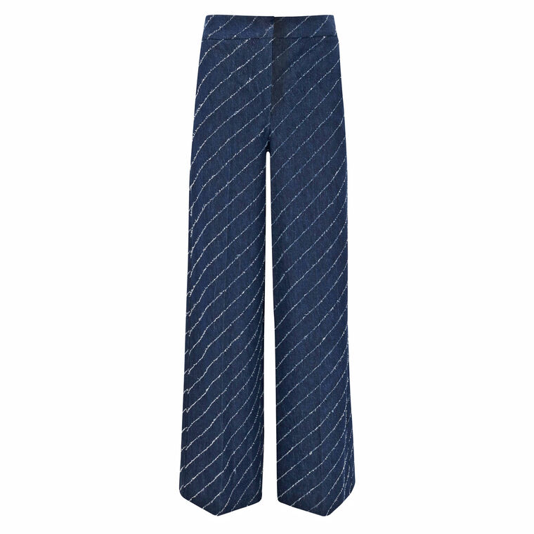 Diagonal Filcoupe Denim Pant image number null