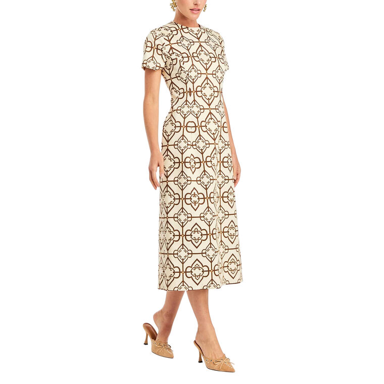Hampton Reversible Short Sleeve Midi Dress image number null