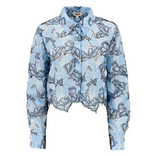 Akemi Cropped Button Down Blouse