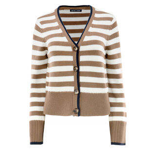 Monae Stripe Cotton Cardigan