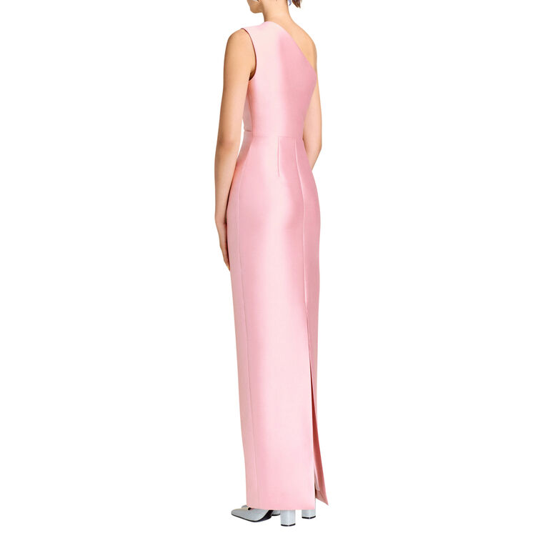 Kira One-Shoulder Satin Maxi Dress image number null
