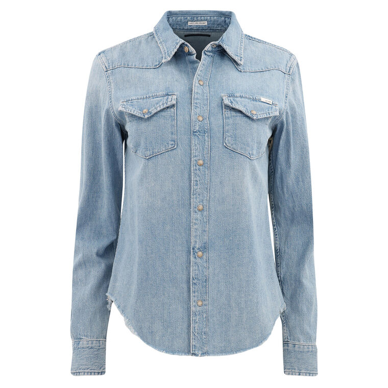 All My Exes Denim Button-up Shirt image number null
