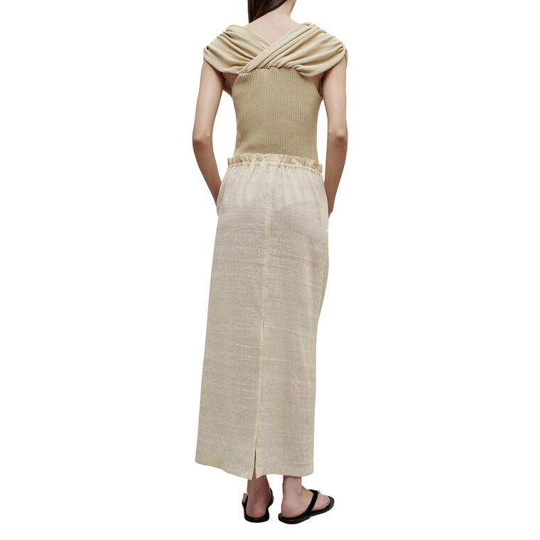 Meeka Cowl Neck Knit Tank Top image number null