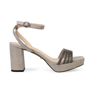 Aliana Shimmer Suede Platform Heel