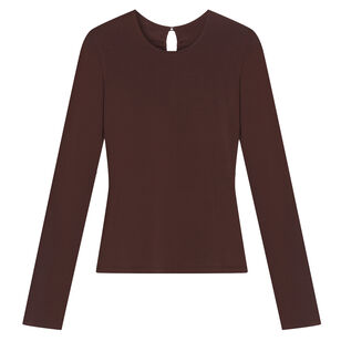 Cleo Cut-Out Back Long Sleeve Jersey Top