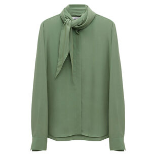 Soft Vibes Long Sleeve Silk Blend Blouse