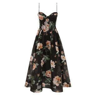 Luna Sleeveless Corset Midi Dress