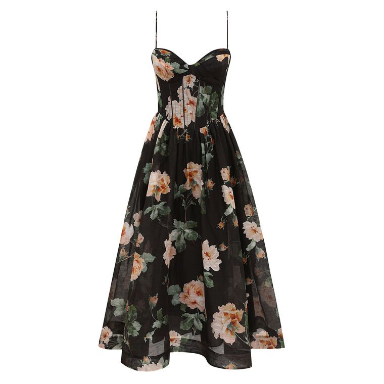 Luna Sleeveless Corset Midi Dress image number null