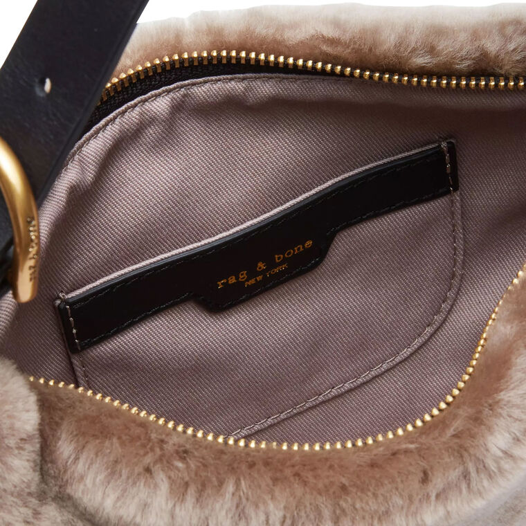 Mercer Small Shearling Hobo Bag image number null