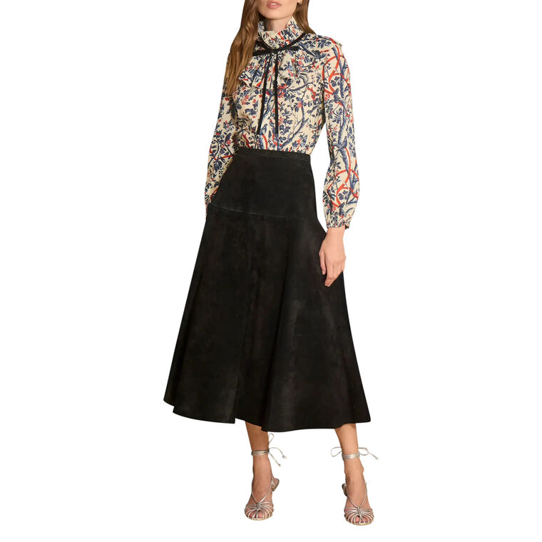 Ida Suede Midi Skirt image number null