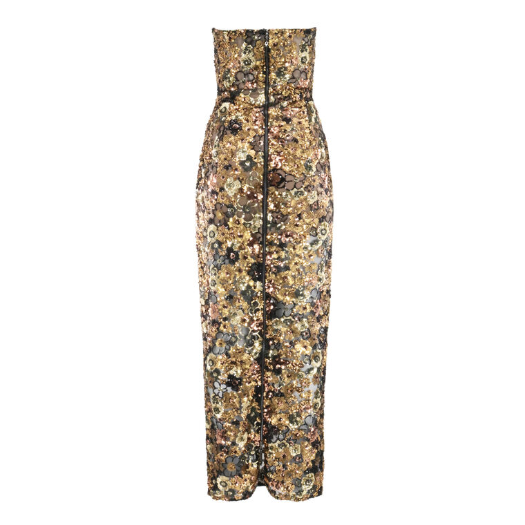 Farah Strapless Sequin Maxi Dress image number null