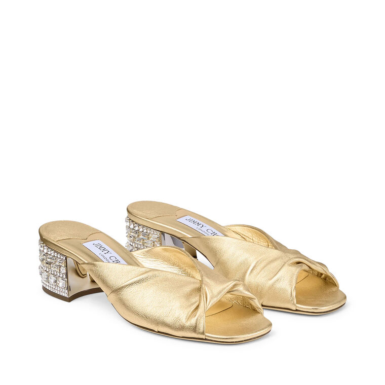 Mala 45mm Metallic Nappa Mule image number null