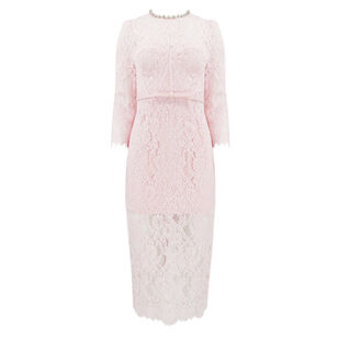 Lace Bustier Midi Dress