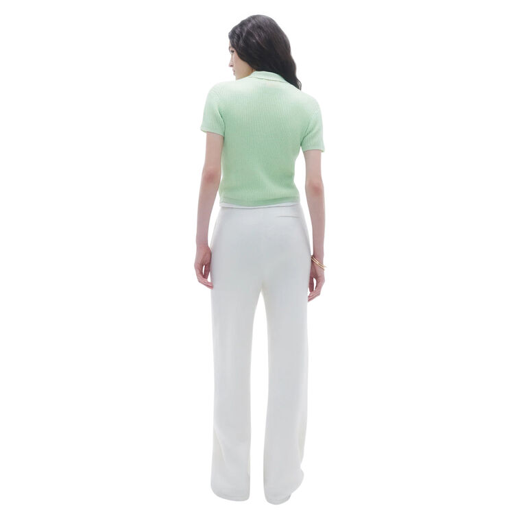 Shrunken Short Sleeve Polo In Cashmere image number null