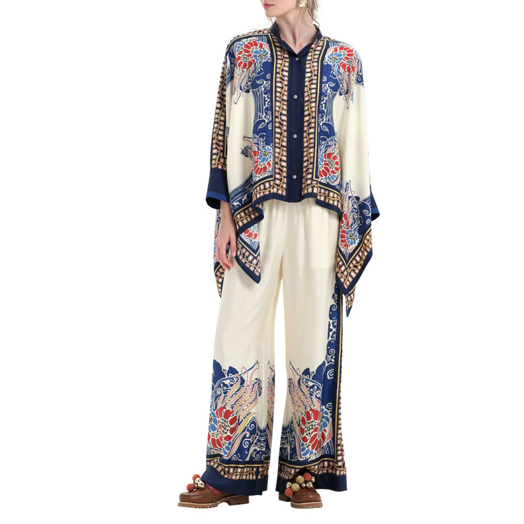 Foulard Long Sleeve Silk Twill Shirt image number null