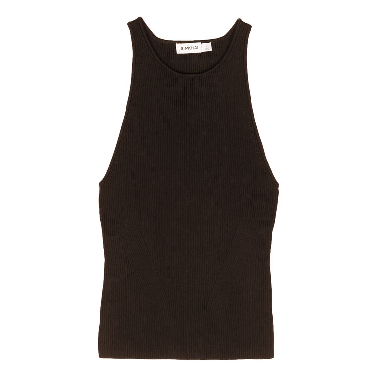 Reza Compact Rib Racerback Tank Top image number null