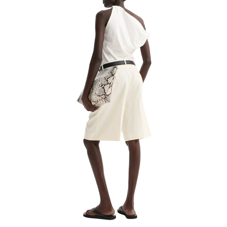 Sleeveless Sculptural Cotton Silk Top image number null