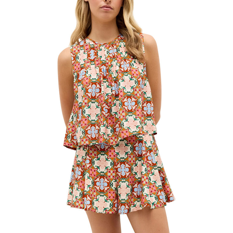 Letta Sleeveless Pintuck Top image number null