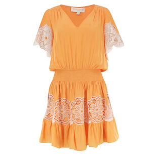 Romi Embellished Smocked Mini Dress