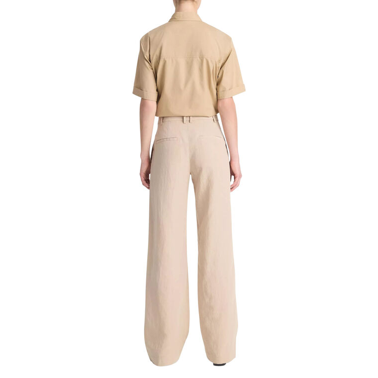 Mid Rise Textured Wide Leg Trouser image number null