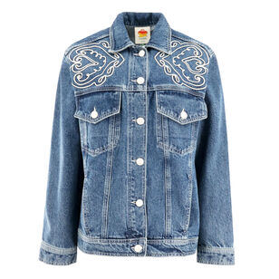 Cornely Buttoned Embroidered Denim Jacket
