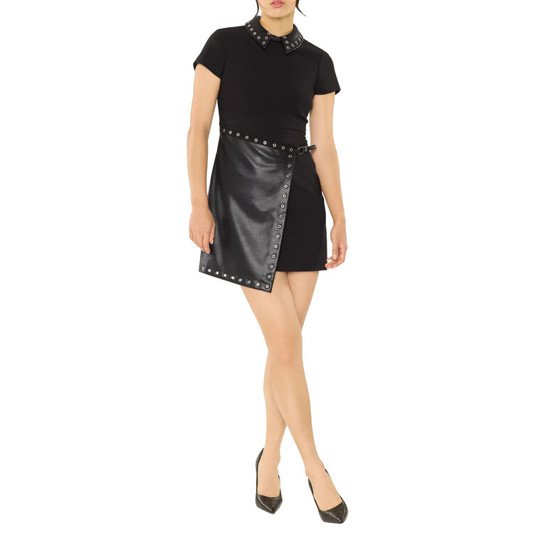 Elia Collared Short Sleeve Mini Dress image number null