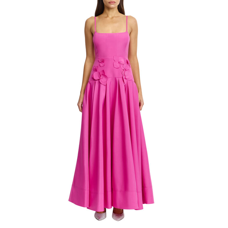 Tandy Floral Detail Maxi Dress With Detachable Overlay Top image number null