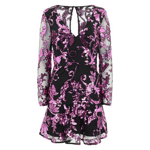 Tove Tassel Paisley Sequin Dress