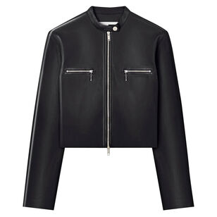 Aletta Alt-Leather Biker Jacket