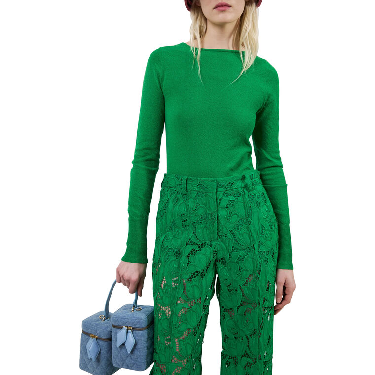 Lily Lace Up Knit Top image number null